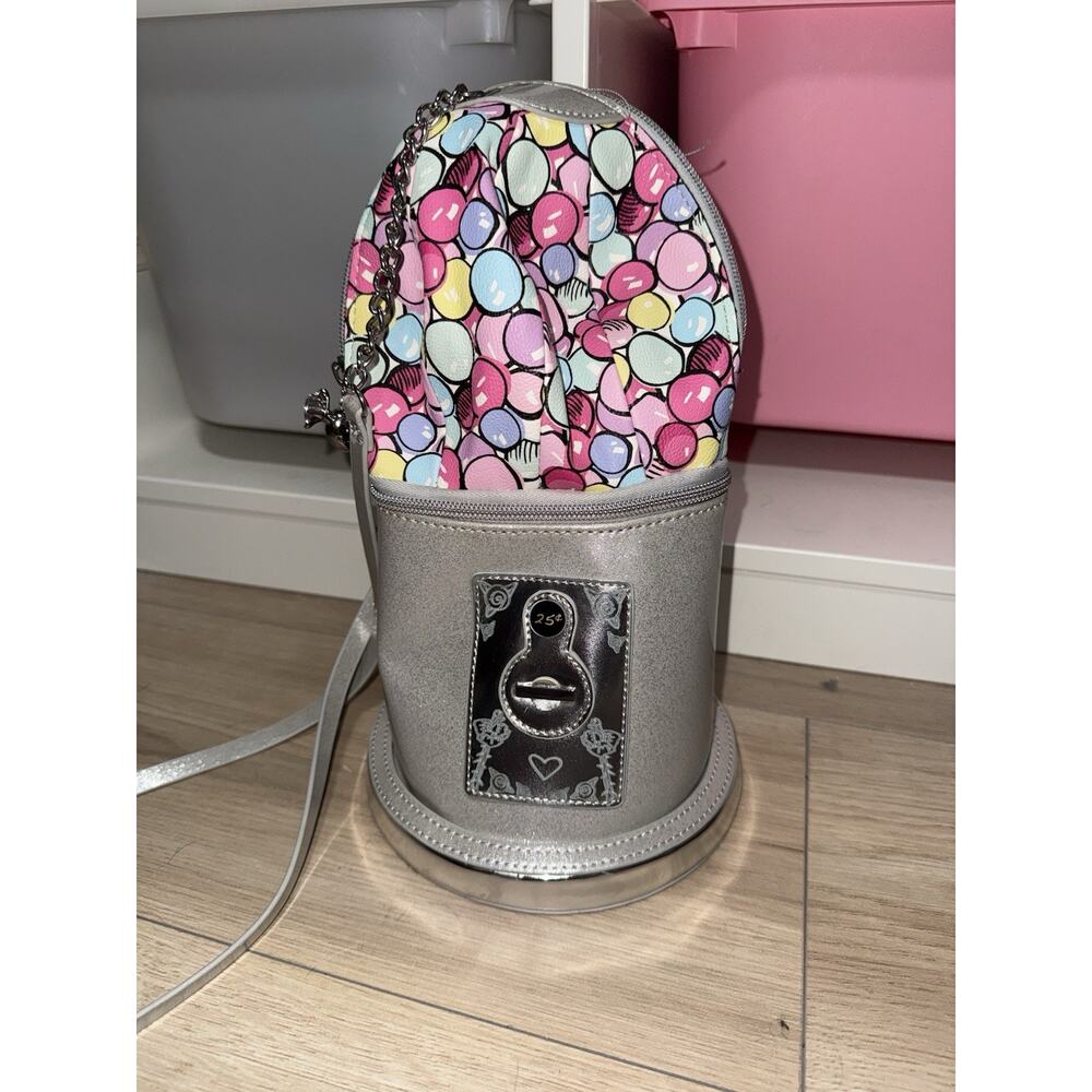 Betsey Johnson Kitsch Silver Gumball Machine Crossbody Handbag
